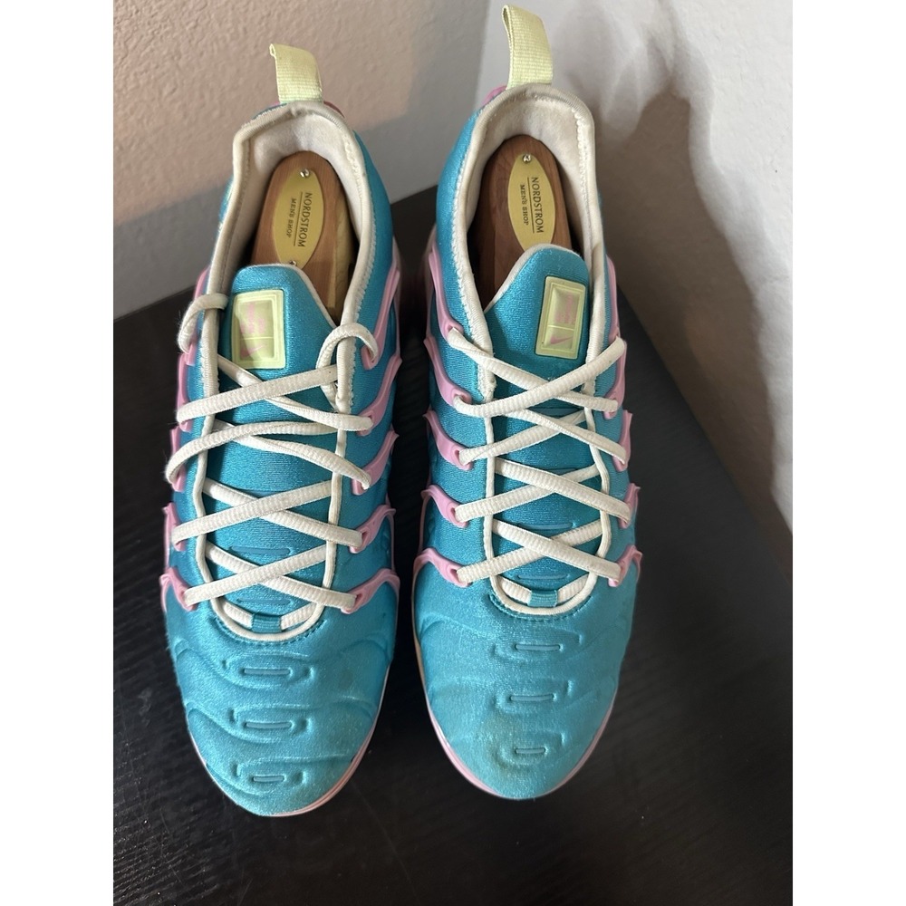 Nike Air VaporMax Plus Womens Blue Pink Athletic Running Shoes Sneakers Size 8 - Picture 4 of 9